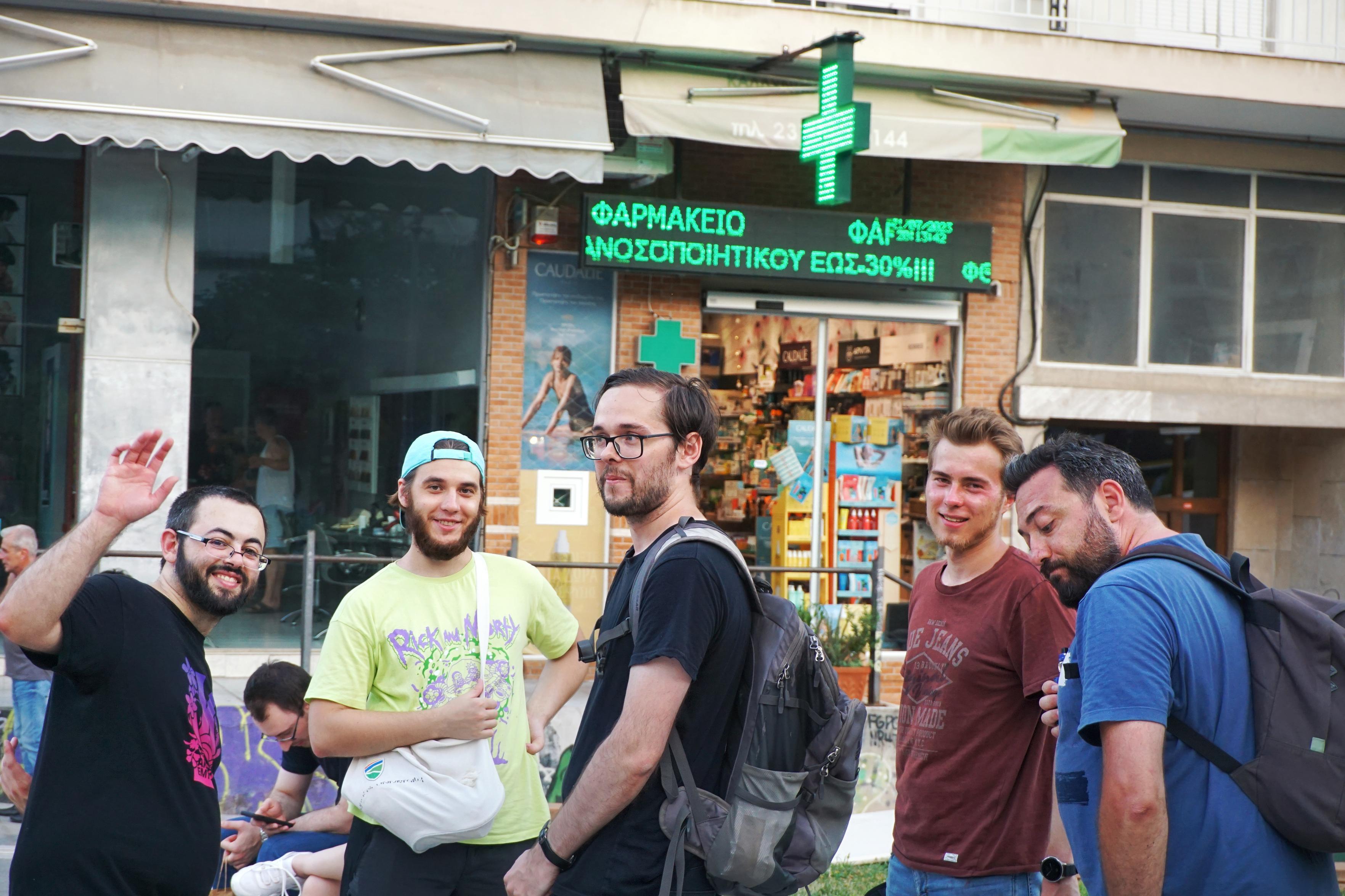 A group of KDE community members hanging out together during Akademy 2023.