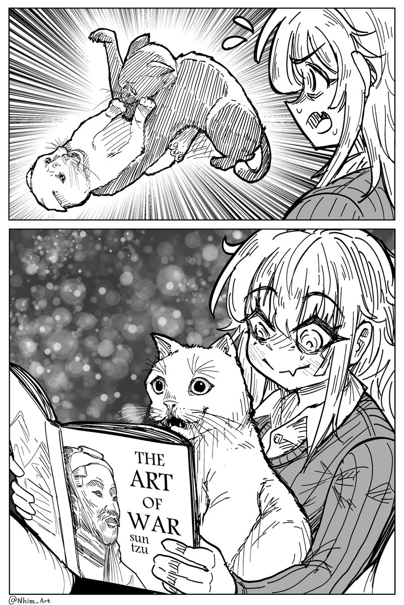 Teaching a cat the art of war