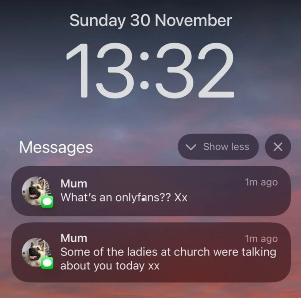 Texts from mom