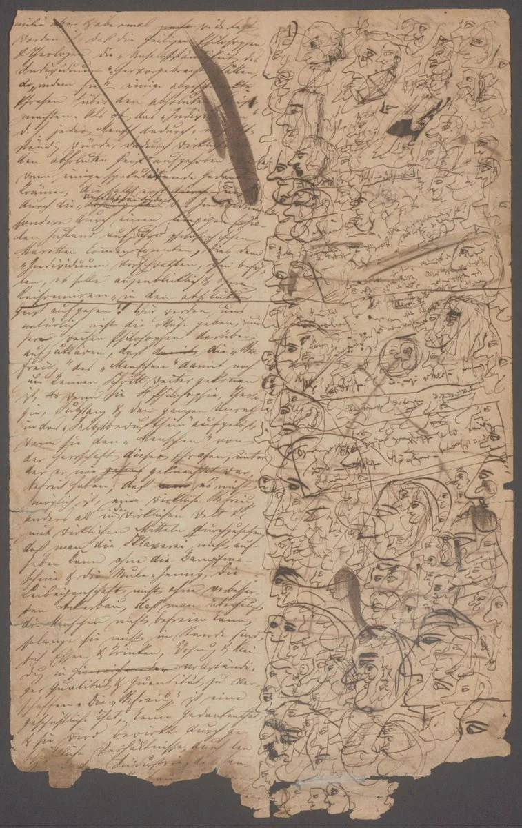 Scribbles made by Marx in *The German Ideology*